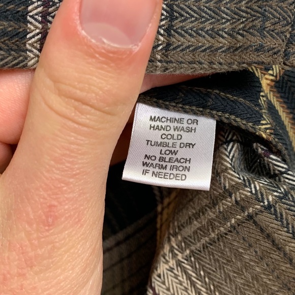 Alex Cannon Brown Plaid Button Up Long Sleeve Shirt - Picture 4 of 10